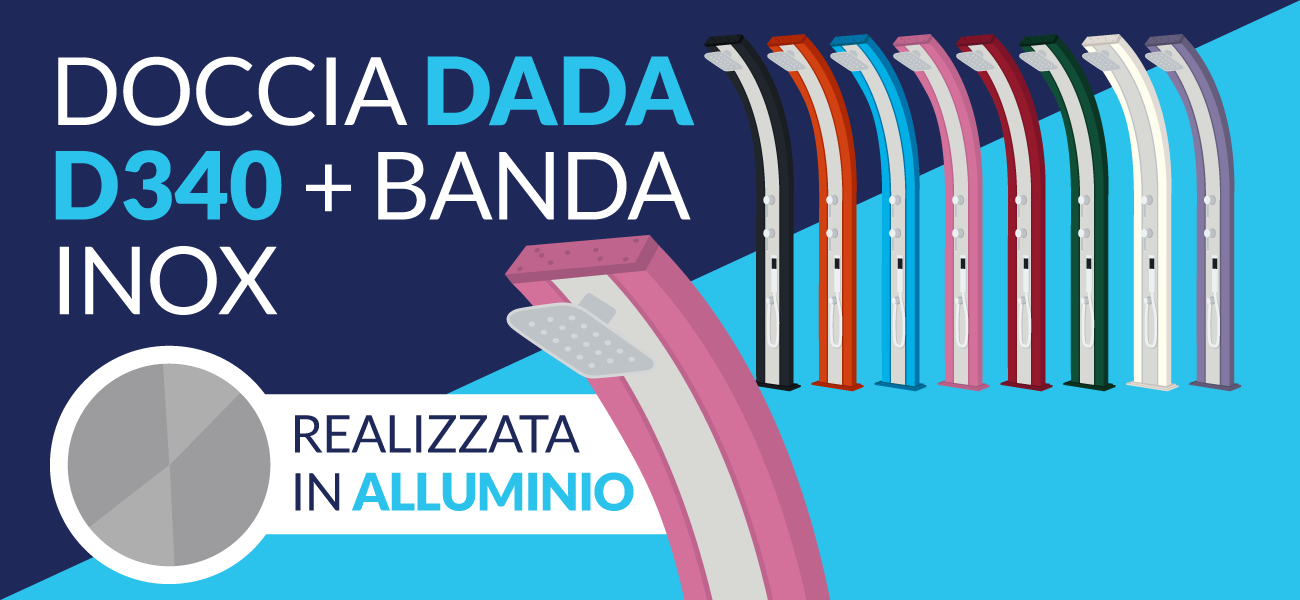 doccia dada d340 con banda inox doccia dada d340 con banda inox