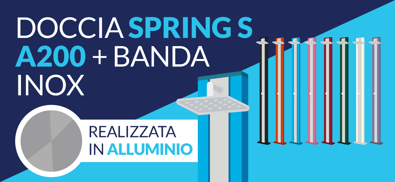 doccia spring s a200 con banda inox doccia spring s a200 con banda inox