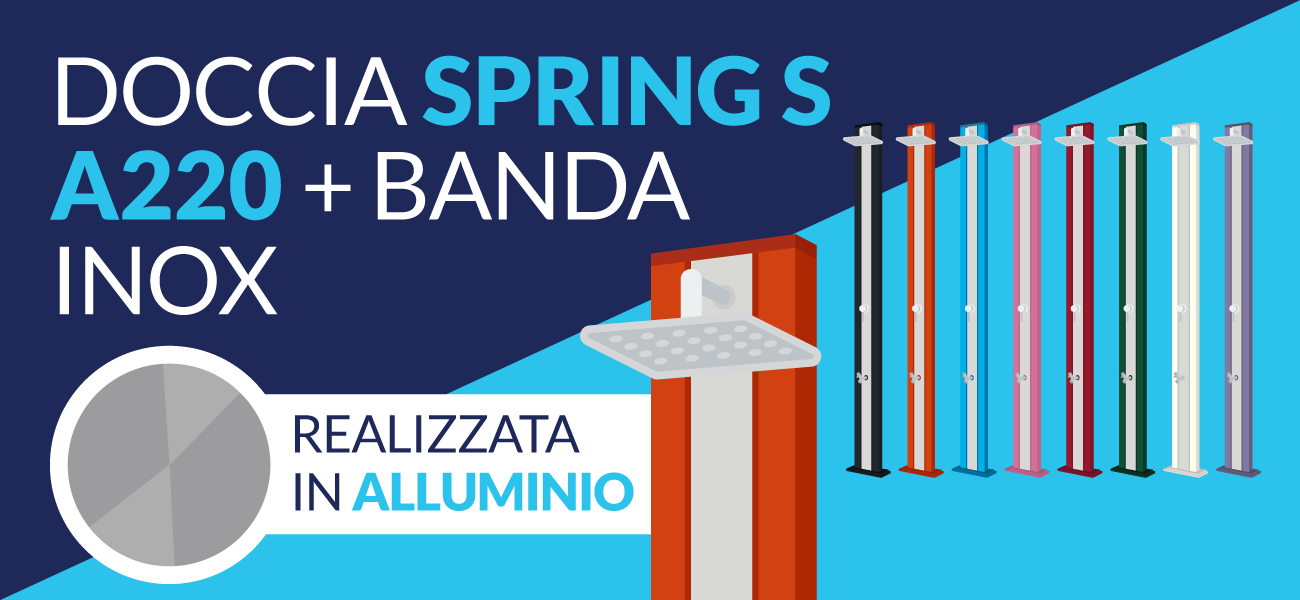 doccia spring s a220 con banda inox doccia spring s a220 con banda inox