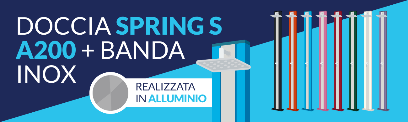doccia spring a100 con banda inox doccia spring s a200 con banda inox