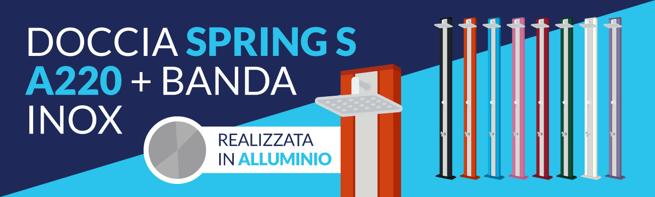 doccia spring s a220 con banda inox doccia spring s a220 con banda inox