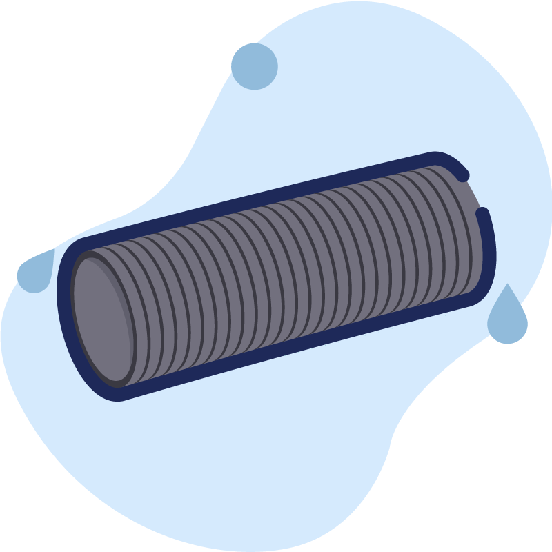 tubo flessibile grigio