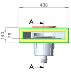 Piastra di aspirazione per piscina con raccordo dritto, 32-38 mm